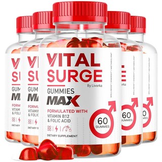 (5팩) Vital Surge MAX 남성용 1050 MG 고급 최대 강도 포뮬라, (5팩) Vital Surge MAX, 남성용 바이탈, 5개, 60정