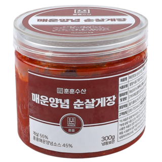 훈훈수산 순살만 담은 순살게장, 1개, 매운 양념 순살게장 300g