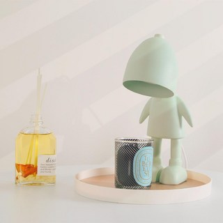 우주인 캔들워머 무드등 인테리어 램프 디퓨저 로봇 장식 귀여운 소품, 그린 디밍 + 타이밍