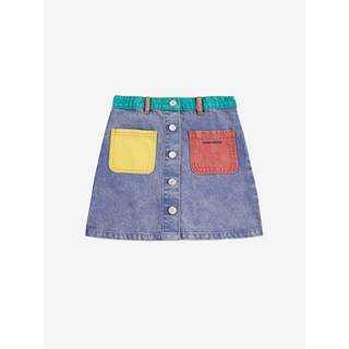 보보쇼즈 25SS 아동 데님 스커트 COLOR BLOCK DENIM SKIRT B125AC072
