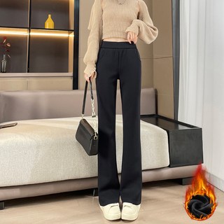 패스타임 부츠컷핏 겨울 기모 하이웨스트 와이드 팬츠 캐주얼 마이크로 플레어 바지 LP0586