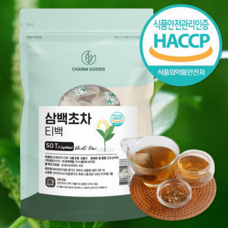 서우 HACCP 식약청 인증 국내산 건조 삼백초 차 티백 청가물없이 100% 원물, 1개, 60g, 50개입