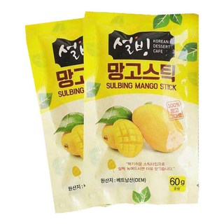 [설빙] 프리미엄 망고 냉동 망고스틱, 60g, 30개