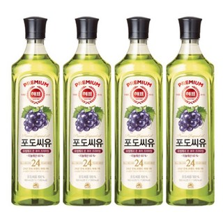 해표 포도씨유, 900ml, 4개