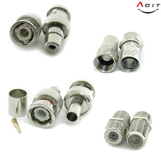 ADIT TV 안테나 RF 동축케이블 커넥터 젠더 연결잭 분배기, 1개
