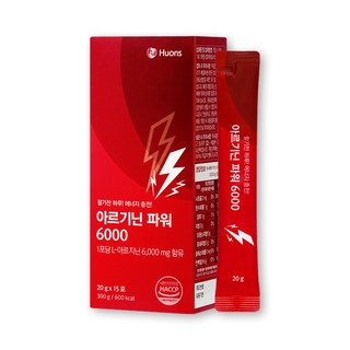 휴온스 아르기닌 파워 6000 고함량 L-아르지닌 블루베리맛 액상 15일분 15포 1박스, 15회분