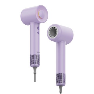 HEZO 초고속 헤어 드라이기 BLDC 8억 음이온 1600W 380g, 퍼플