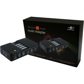 Vantec NBA 200U USB 외부 7.1채널 오디오 어댑터블랙, 1개
