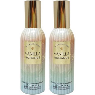 2 룸 스프레이 각 1.5온스 배스 바디 키친 거실 덴 번들 2개 세트바닐라 로맨스, Vanilla Romance