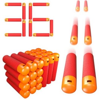 어린이용 부드러운 EVA 폼 총알 리필 다트 Nerf N-Strike Elite 메가 시리즈 블래스터 건 어린이 생일 선물 9.5cm, 1) 36PCS, 1개