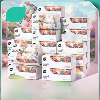 적절한 가격 퓨어 브랜드 140x175mm 원생 나무 섬유 일반용 4층 66개 대형 패키지 수건 손 쓰레기 인아용, 03 150 팩⭐4 층 두께⭐의료 수준 인증