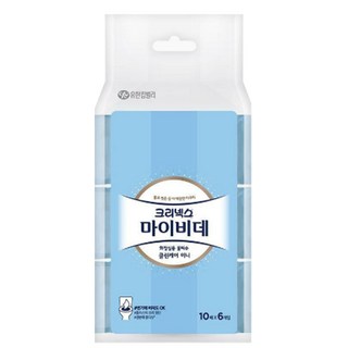 마이비데 크리넥스 클린케어 미니 물티슈 캡형, 55g, 10매, 6개