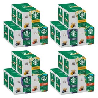 Starbucks Black Cup Variety Dolce Gusto Coffee 스타벅스 블랙컵 버라이어티 팩 커피 네스카페 돌체구스토 캡슐, 4개, 72개입, 5.5g