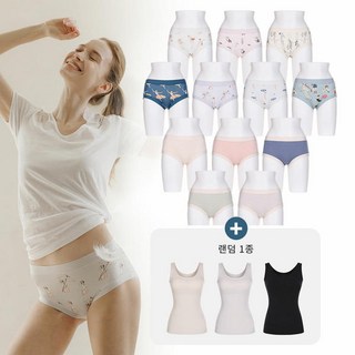 라페어 m 레트로레이디 팬티 12종 + 레이온 브라탑 랜덤 1종