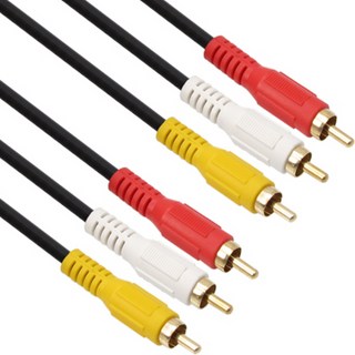NETmate 고급 3RCA 케이블 10M NMA-3R100M 직경 5파이 금도금 RCA 3선 영상+음성케이블 컴포지트 스테레오, 1개