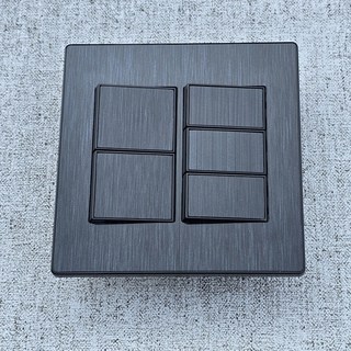 도셀 D4 올블랙 매입 노출 5구 스위치 전등 조명 스위치, 1개