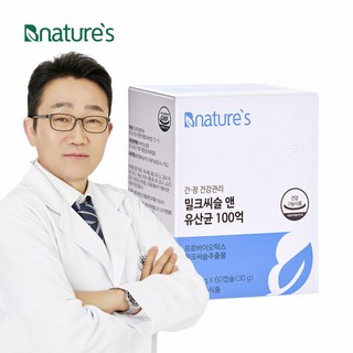 비네이쳐스 밀크씨슬 앤 유산균 100억 500mg x 60정 (간유산균), 6박스