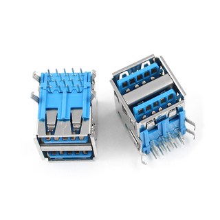 USB QC 3.0 커넥터 듀얼 2포트 고속 충전 모듈 PC DIY 18핀 암컷 Dual, AT27A. USB QC 2포트 소켓 암컷, 1개