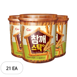 청우식품 참깨스틱 진, 220g, 21개