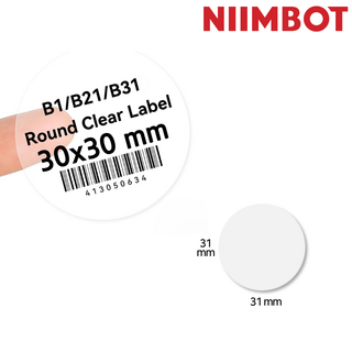 Niimbot B21 B1 라벨프린터 님봇라벨지, 원형투명 30x30, 1개