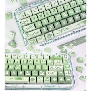 프라홈 XDA V2 기계식 키보드 PBT 염료승화 키캡, 그린 스프링의 특징