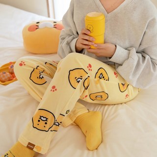 [춘식이 수면바지] 홈웨어 수면잠옷 잠옷바지 겨울잠옷 수면바지 극세사잠옷 극세사수면잠옷 극세사수면바지 캐릭터커플잠옷 커플잠옷바지 여자잠옷바지 남자수면바지