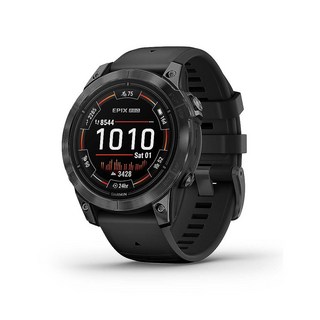Garmin epix Pro Gen 2 42mm 고성능 스마트워치 고급 트레이닝 기술 내장 손전등 화이트스톤 107780, 없음, 없음, Slate Gray with Black Band