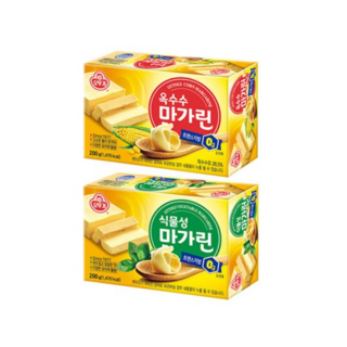 오뚜기 옥수수 마가린 2개 + 식물성 마가린 2개 마아가린 200g 빠른배송, 옥수수2개+식물성2개