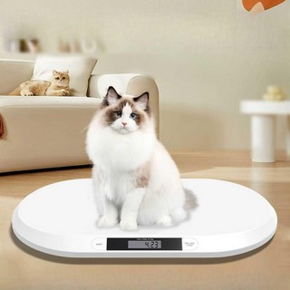 강아지저울 반려동물 고양이 강아지 애견 체중계 펫, 상세 페이지 참고, -24KG 중소형 펫용 화이트 기본모델, 1개