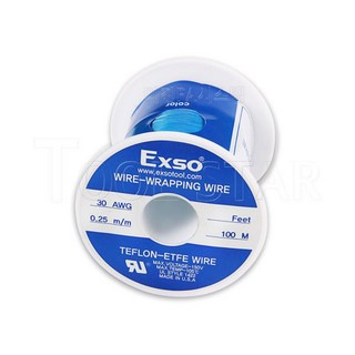 EXSO 테프론 랩핑 와이어 30AWG 파랑색 100M (내심 0.25mm), 1개