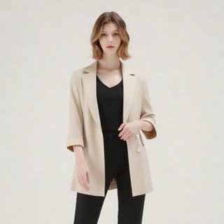 (예쎄) 배색 7부소매 투버튼 테일러드 자켓