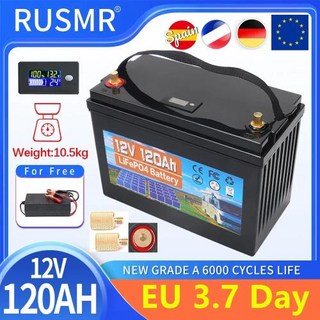 리튬 인산철 배터리 12V 600A 800A 캠핑용 대용량 내장 BMS 다리미 인산염 셀 팩 골프 카트 태양광용 LiFePo4 5000 사이클 500AH 300AH 200AH 1, 12V120Ah, 1개