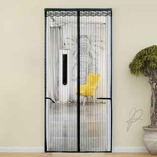 고마음추천샵 스트라이프 문 모기장 (90X200CM) (블랙) 자석모기장