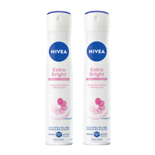 니베아 데오드라트 스프레이 엑스트라 브라이트, 200ml, 2개