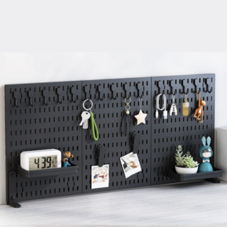 tinduo 다용도 파티션 타공판 테이블 수납 세트 책상 파티션 600x400mm 900x400mm, 블랙 XL