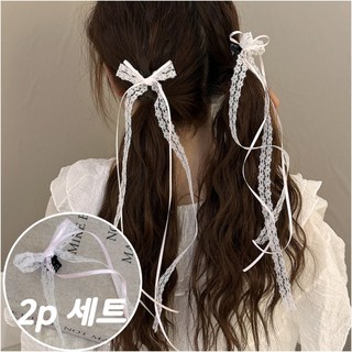 문곰문곰 발레코어 리본핀 골프리본 집게핀 상품 이미지