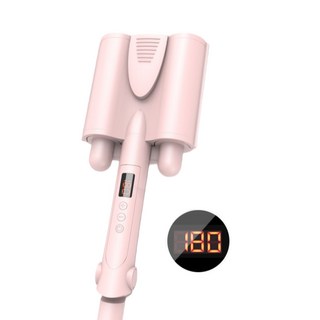가정용 물결펌고데기 고데기 볼륨 온도조절 에그롤 라면머리 고데기, 분홍색B32mm