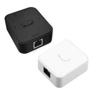 포트 2 스피커분배기 기가비트 네트워크 스위치 RJ45 스플리터 케이블 익스텐더, White, 1개