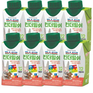 파스퇴르 성장기아이 영양밸런스 킨더밀쉬, 8개, 200ml
