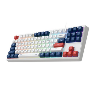 앱코 저소음 텐키리스 멤브레인 87키 키보드, 블루, MK87