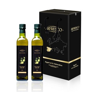 알프레스코 엑스트라 버진 압착 올리브유 올리브오일, 2세트, 500ml