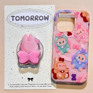 라부부 아이폰 분홍색 케이스