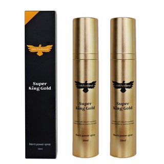 강력한 오리지널 남성용 금장 스프레이 정품 슈퍼킹골드 맨즈 파워 스프레이, 2개, 50ml 대표 이미지 - 사정지연 칙칙이 추천