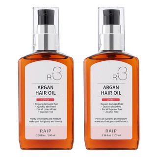 라입 R3 아르간오일 헤어에센스 러블리, 100ml, 2개