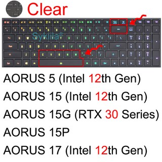 AORUS 15G 키보드의 모습