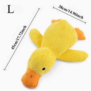 플러시 동반자 잠자는 오리 물기 방지 소리 스트레스 해소 중형 강아지 애완 동물, 3. L, 1개