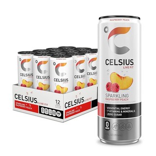 셀시우스 스파클링 355ml 에너지 드링크 6가지맛 12캔, 스파클링 라즈베리 피치