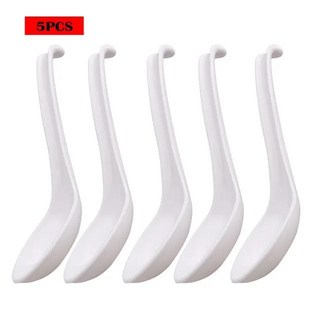 중국 일본 라면 국수 스푼 긴 손잡이 후크 티스푼 케이터링 수프, 4.하얀색
