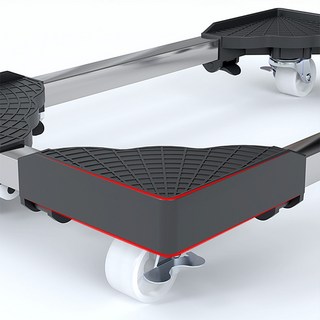 강화바퀴 컴퓨터 본체받침대 데스크탑 pc거치대, 블랙, 1개