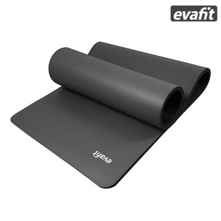 에바핏 NBR 뉴 와이드 요가매트 20mm*1800*735 폭이넓은요가매트 두꺼운요가매트, 차콜_8809828400076, 1개